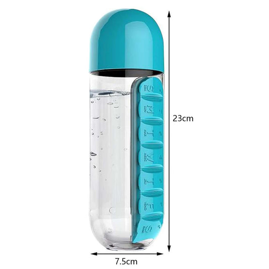 1Pc Combination Daily Medication Box Capsule Water Cup Medicine Portable Drinking Bottle Combination Daily Medication Box Cup